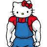 Stickers Gym Fit Hello Kitty