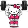 Stickers Gym Fit Hello Kitty