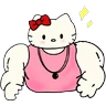Stickers Gym Fit Hello Kitty
