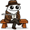 Stickers Flork en una banca 🥺✨