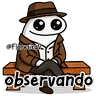 Stickers Flork en una banca 🥺✨