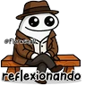 Stickers Flork en una banca 🥺✨