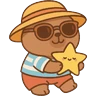 Stickers Capibara kawaii de verano 🏖