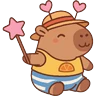 Stickers Capibara kawaii de verano 🏖