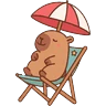 Stickers Capibara kawaii de verano 🏖