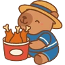 Stickers Capibara kawaii de verano 🏖