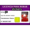Stickers licencias de robar estikers 