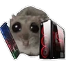 Stickers Rata triste Hámster Memes 🐭🐹