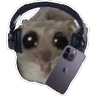 Stickers Rata triste Hámster Memes 🐭🐹