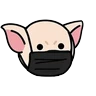 Stickers CERDITO Y SU MASCARILLA NPC
