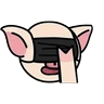 Stickers CERDITO Y SU MASCARILLA NPC
