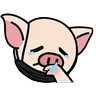 Stickers CERDITO Y SU MASCARILLA NPC