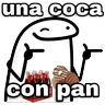 Stickers Una coca con pan 🥐🥤Flork😋