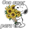 Stickers 🌻Snoopy flores amarillas 🌼🌻