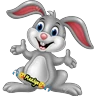 Stickers conejito pascua 