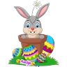 Stickers conejito pascua 