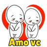 Stickers Amor reações 