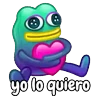 Stickers Amor Pepe peluche 🐸❤️