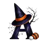 Stickers 👻Halloween letras abecedario 🎃