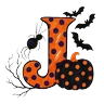 Stickers 👻Halloween letras abecedario 🎃