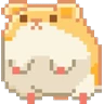 Stickers Ratita - Hamster en movimiento