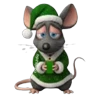 Stickers 🎄Ratita triste tímida Navidad🎄