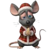Stickers 🎄Ratita triste tímida Navidad🎄