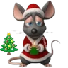 Stickers 🎄Ratita triste tímida Navidad🎄