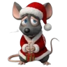 Stickers 🎄Ratita triste tímida Navidad🎄