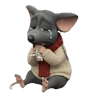 Stickers 🐀😔 Ratita triste tímida 🐀😔