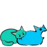 Stickers Sojo el pinche gato azul.