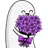 Stickers Flork flores moradas 🪻💜🪻