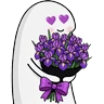 Stickers Flork flores moradas 🪻💜🪻