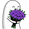 Stickers Flork flores moradas 🪻💜🪻