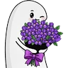 Stickers Flork flores moradas 🪻💜🪻