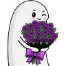 Stickers Flork flores moradas 🪻💜🪻