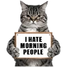 Stickers 😾 Gatos haters 🐈‍⬛Hate morning