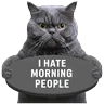 Stickers 😾 Gatos haters 🐈‍⬛Hate morning