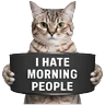 Stickers 😾 Gatos haters 🐈‍⬛Hate morning