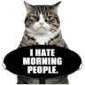 Stickers 😾 Gatos haters 🐈‍⬛Hate morning