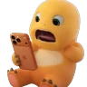Stickers nailong dino kuning reaction