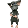 Stickers Rata triste 😢 Rata tímida 🐀 
