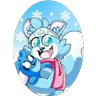 Stickers Gato Azul Ninja 