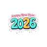 Stickers 🍾🎆 Feliz Año 2026 🎆🍾