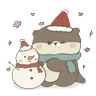 Stickers Heart Blush Christmas