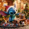 Stickers Navidad Stich Premium ✨🎄☃️💙