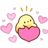 Stickers cute chicken