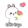 Stickers Amor lovely rabbit 💘🐰