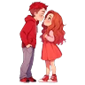 Stickers Parejita Chibi San Valentín ❤️