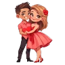 Stickers Parejita Chibi San Valentín ❤️